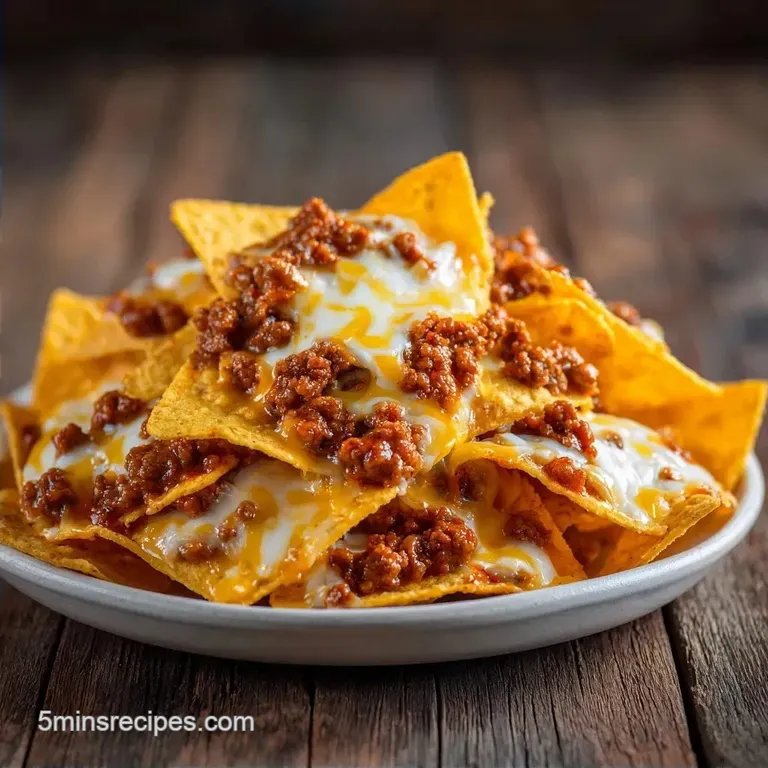 Party Size Fourth Of July Nachos: Crispy