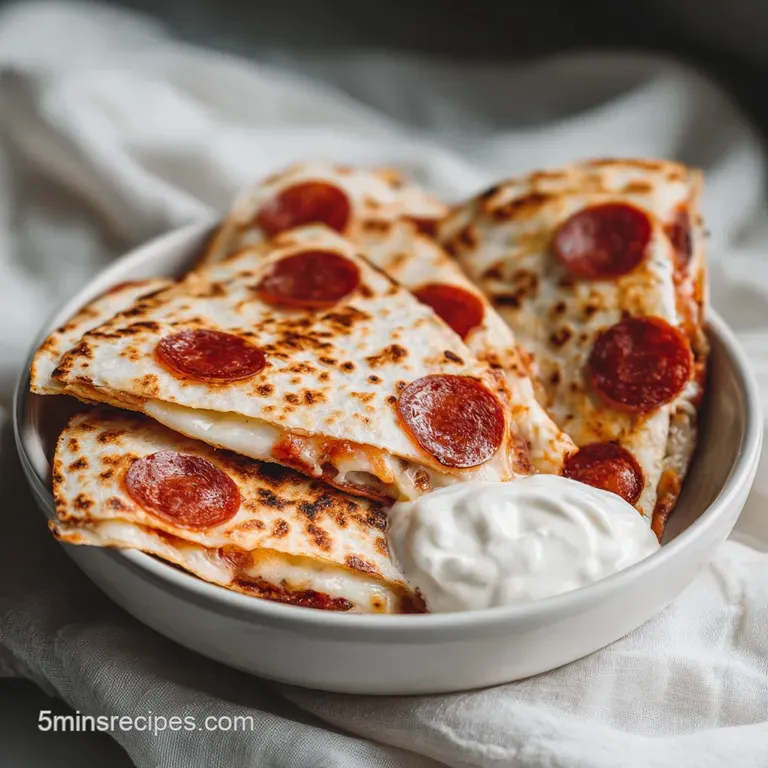 Pepperoni Pizza Quesadilla: Crispy and Molten