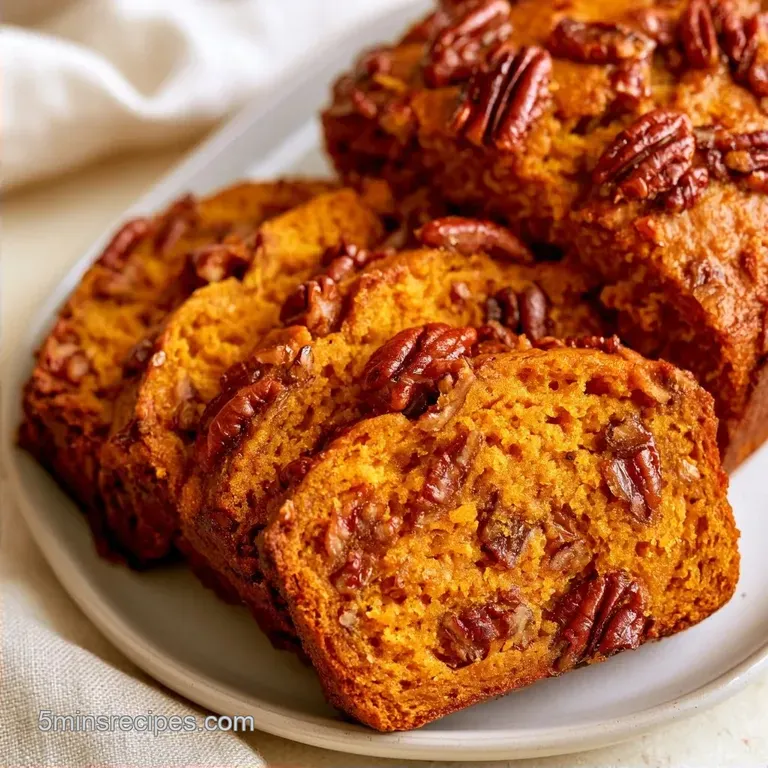 Tender Pumpkin Bread with Pecans