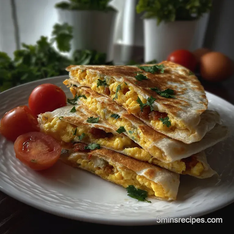 Quick Breakfast Quesadilla in 10 Minutes