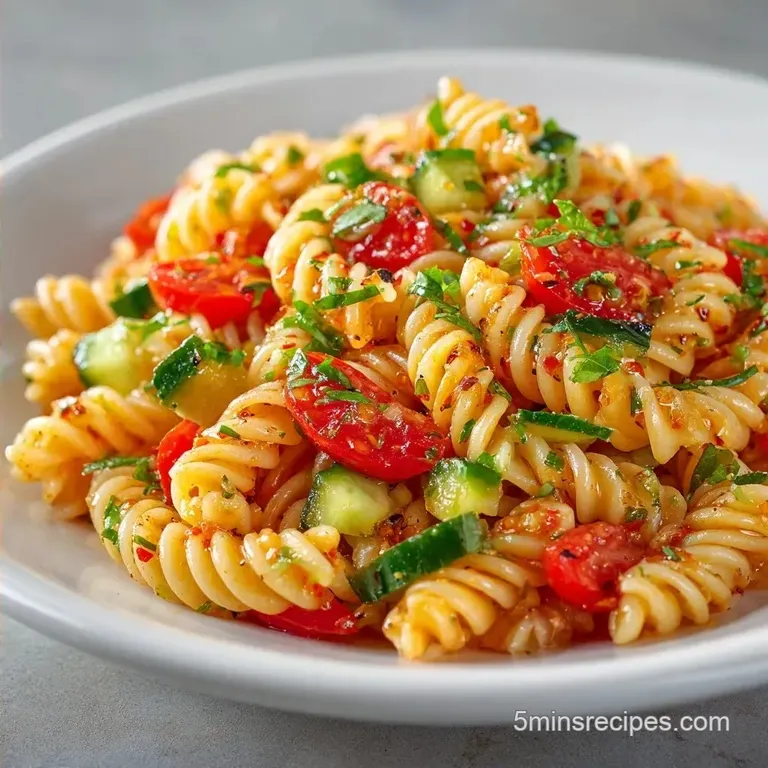 Quick Cold Pasta Salad: Zesty and Snappy