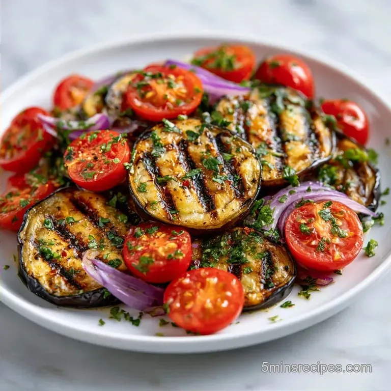 Quick Grilled Eggplant Salad with Balsamic