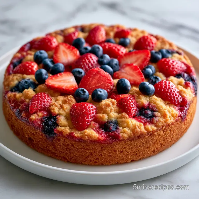 Elegant slice of berry dessert on white porcelain with a swirl of cream and a fresh mint leaf for a pop of color