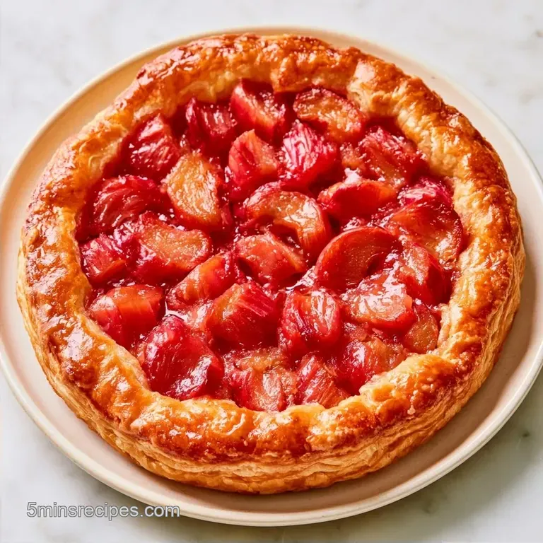 Crispy Rhubarb Puff Tart
