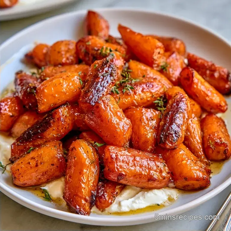 Roasted Carrot Whipped Feta Tart with Honey