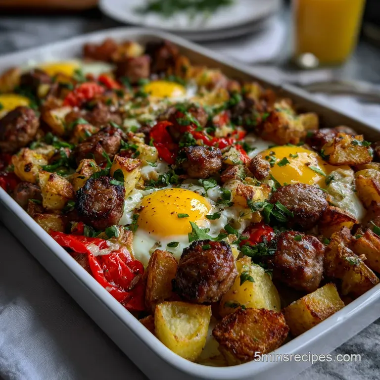 Sheet Pan Breakfast With Sausage Recipe