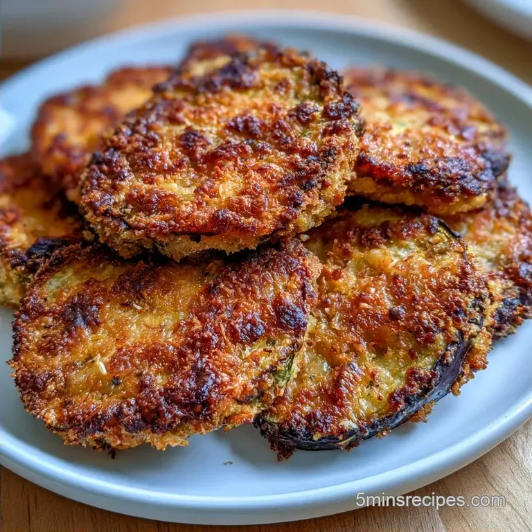 Simple Baked Eggplant Slices with Parmesan
