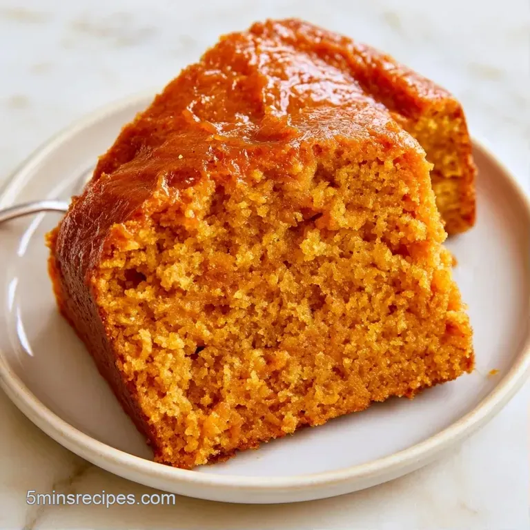 Elegant slice of spiced orange cake with velvety white frosting, garnished with a fresh mint leaf on a slate board.