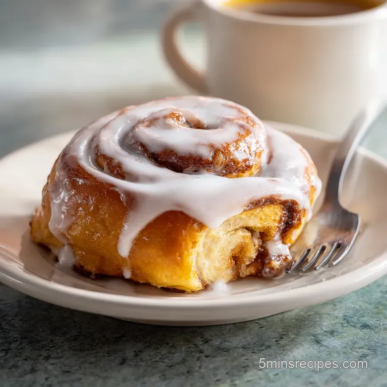 Single Serve Cinnamon Roll: Fluffy and Gooey