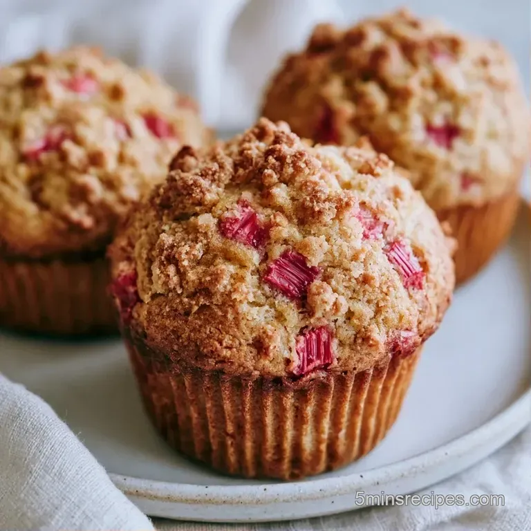 Golden-brown muffins with vibrant pink fruit swirls arranged on a rustic wooden tray with a linen napkin.