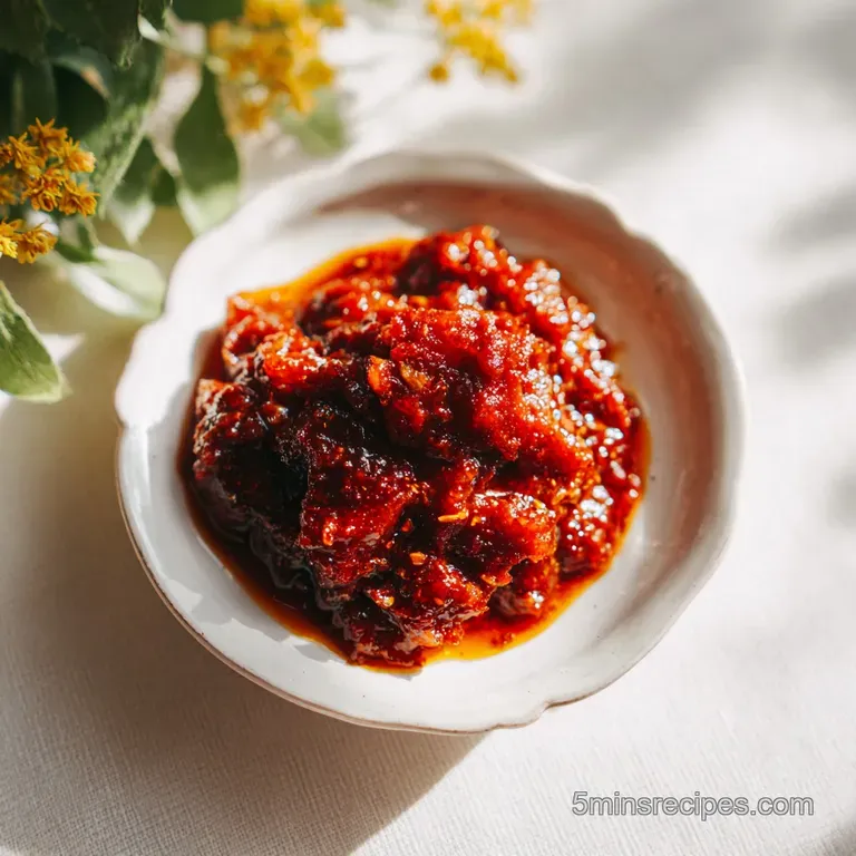 Elegant white bowl holds succulent adobo chicken; cilantro sprigs and slivered onions sit atop, bathed in rich, mahogany s...