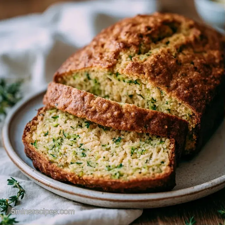 A thick slice of moist, golden cake on a white ceramic plate, topped with a dollop of butter and a sprig of mint.
