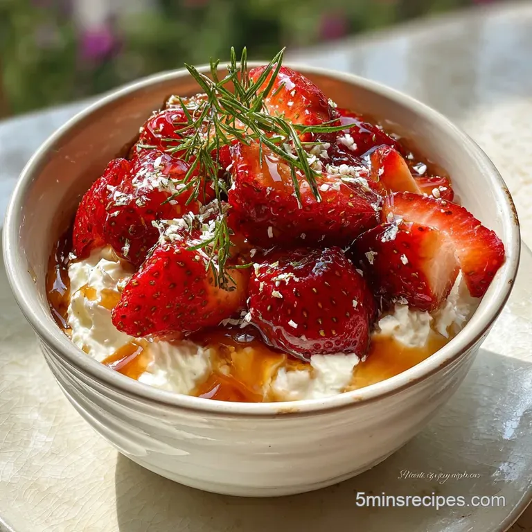 Strawberry Breakfast Recipe with Honey and Yogurt