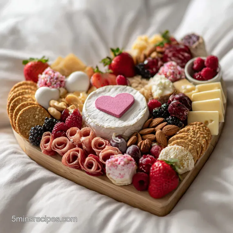 Valentine Charcuterie Board With Silky Brie