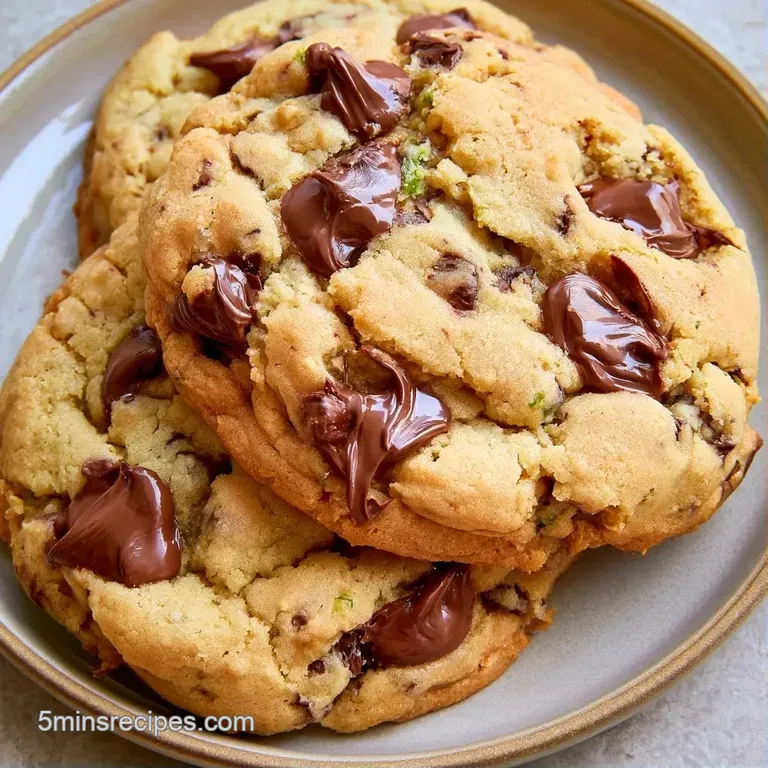 Warm, golden-brown cookies piled high on a minimalist white plate, accented by a splash of cold, creamy white milk.