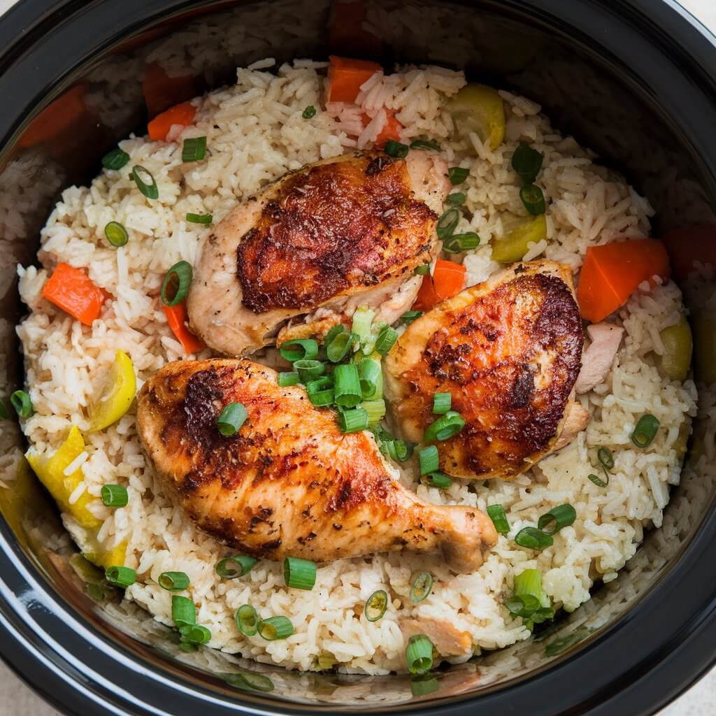 crockpot chicken and rice